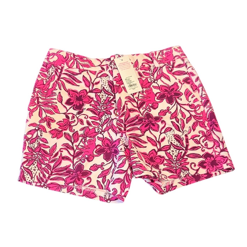 Lilly Pulitzer Gretchen High Rise 5" Shorts Elderflower Blossom Lil Escape Plan